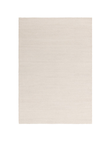 Tappeto Zander Ivory in lana e poliestere, fatto a mano, perfetto per ambienti boho chic ed etnici, elegante e resistente nel t