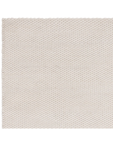 Tappeto Zander Ivory in lana e poliestere, fatto a mano, perfetto per ambienti boho chic ed etnici, elegante e resistente nel t