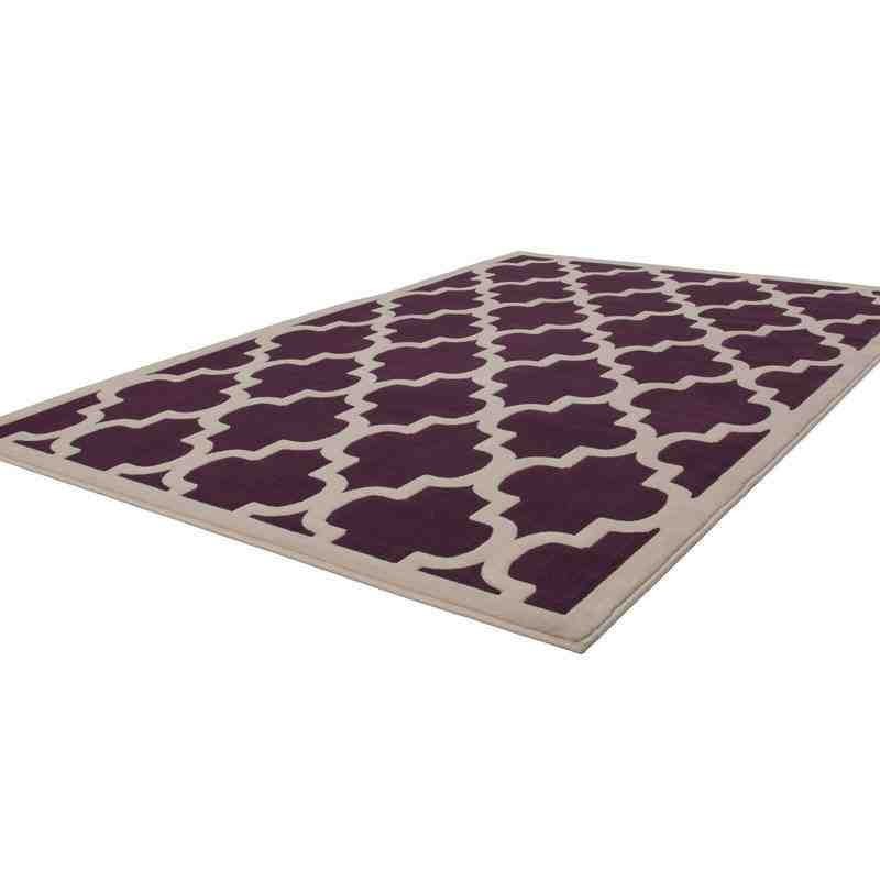 tappeto moderno geometrico manolya 2097 viola