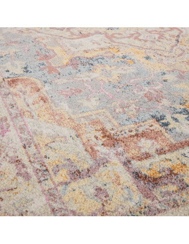 Elevate your home with the Flores Azin FR01 classic rug, featuring a timeless medallion pattern and durable, easy-care syntheti