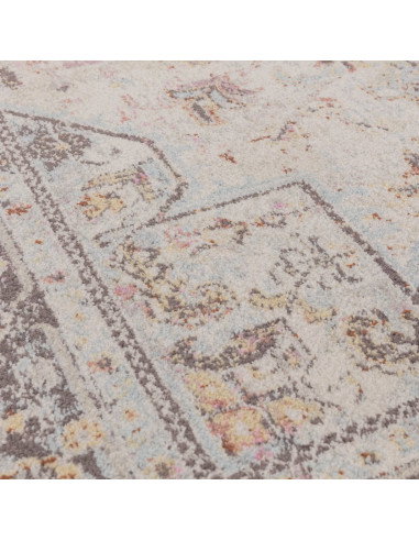 Elevate your space with the Flores Ester FR05 classic rug, featuring a timeless medallion pattern and durable, easy-care polypr