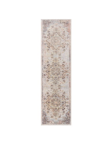 Elevate your space with the Flores Ester FR05 classic rug, featuring a timeless medallion pattern and durable, easy-care polypr