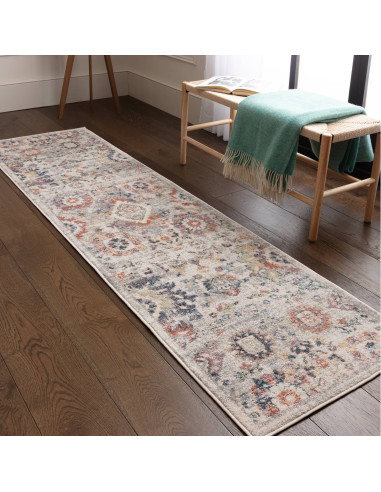Tappeto Flores Mina FR02: eleganza classica e colori delicati per ambienti raffinati. Perfetto mix di stile tradizionale e comf