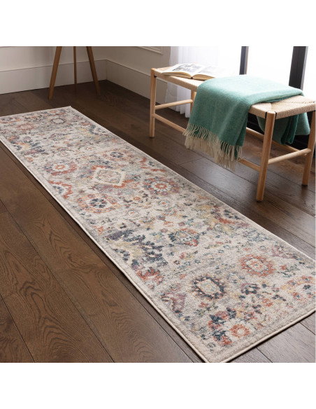 Tappeto Flores Mina FR02: eleganza classica e colori delicati per ambienti raffinati. Perfetto mix di stile tradizionale e comf