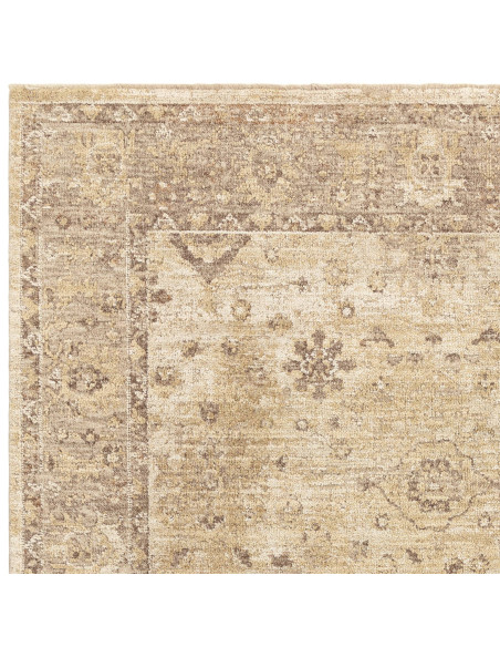 Elevate your space with the Heriz Ornate Beige rug, a durable classic rug featuring timeless medallion patterns in soft, neutra