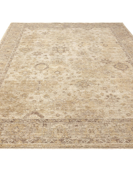 Elevate your space with the Heriz Ornate Beige rug, a durable classic rug featuring timeless medallion patterns in soft, neutra
