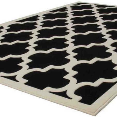 tappeto moderno geometrico manolya 2097 nero