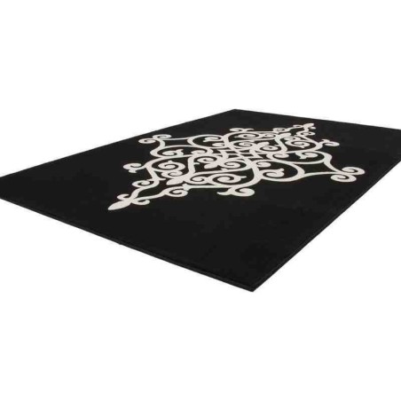 tappeto moderno floreale manolya 2099 nero
