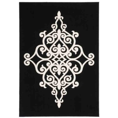 tappeto moderno floreale manolya 2099 nero