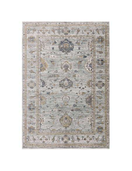 Add timeless charm with the Jasper JA01 Blue vintage rug, blending classic rug style and durable synthetic fibers for easy care