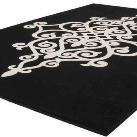 tappeto moderno floreale manolya 2099 nero