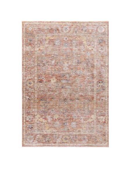 Elevate your space with the Jasper JA05 Red vintage rug, featuring a timeless abstract pattern inspired by traditional rugs and