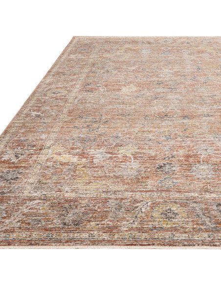 Elevate your space with the Jasper JA05 Red vintage rug, featuring a timeless abstract pattern inspired by traditional rugs and