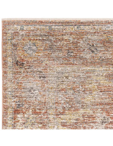 Elevate your space with the Jasper JA05 Red vintage rug, featuring a timeless abstract pattern inspired by traditional rugs and
