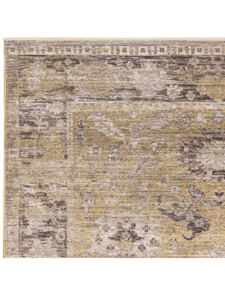 Tappeto Jasper JA06 Yellow/Gold: eleganza vintage e motivo astratto per ambienti caldi e raffinati. Perfetto tra i tappeti trad