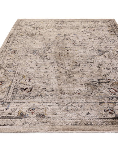 Elevate your home with the Sovereign Ash Medallion classic rug, featuring a timeless Persian pattern and durable, easy-care syn