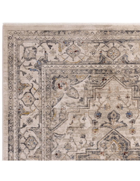 Tappeto Sovereign Ash Medallion: eleganza e durata in un design classico persiano, perfetto per ambienti raffinati e accoglient