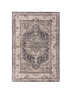 Tappeto Sovereign Charcoal Medallion: eleganza e raffinatezza in stile persiano, perfetto per ambienti classici e moderni. Qual