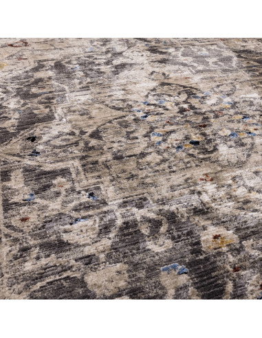 Elevate your space with the Sovereign Charcoal Medallion, a durable classic rug featuring a timeless Persian pattern and plush