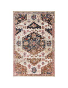 Tappeto classico Zola Aras con motivo tradizionale persiano, colori caldi e materiali resistenti, perfetto per donare eleganza