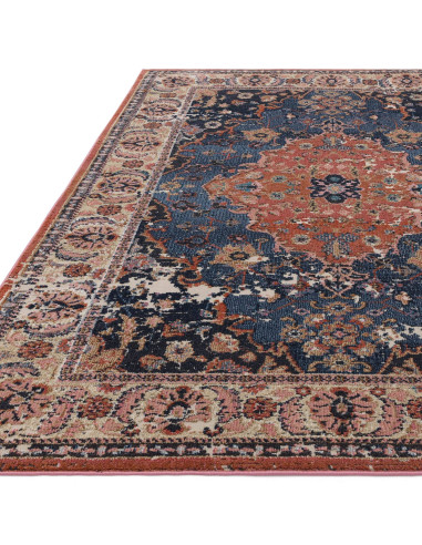 Elevate your home with the Zola Heris classic rug, featuring a rich Persian pattern and durable fibers for timeless style and e