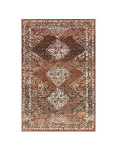 Tappeto classico Zola Tark con motivo persiano e colori caldi, resistente e facile da pulire, ideale per un ambiente tradiziona