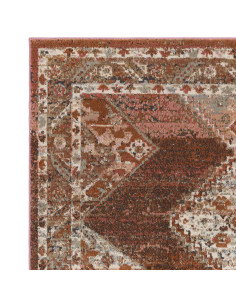 Tappeto classico Zola Tark con motivo persiano e colori caldi, resistente e facile da pulire, ideale per un ambiente tradiziona 2