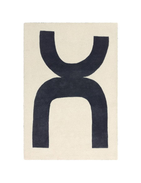 Elevate your space with the Canvas 03 Balance, a modern designer rug featuring bold geometric patterns and plush natural wool f