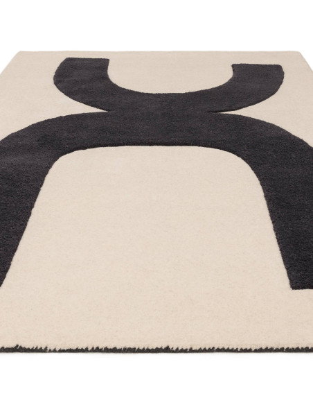 Elevate your space with the Canvas 03 Balance, a modern designer rug featuring bold geometric patterns and plush natural wool f