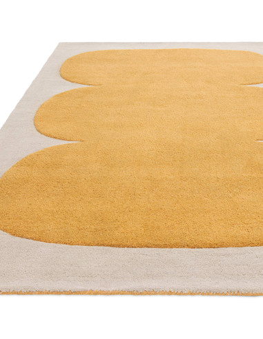 Tappeto Canvas 04 Sculpt in lana naturale: design moderno e forme astratte per un soggiorno elegante e contemporaneo. Comfort e