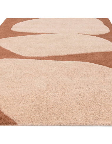 Tappeto Canvas 05 Collage in lana naturale, design moderno e geometrico, perfetto per ambienti contemporanei e soggiorni dal gu