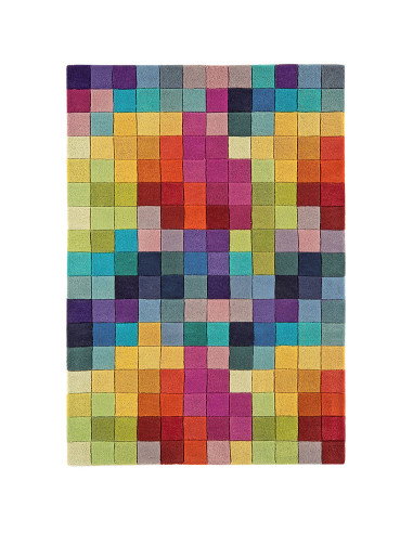Add vibrant style and cozy comfort to your space with the Funk Multi modern area rug, featuring a bold geometric design and plu