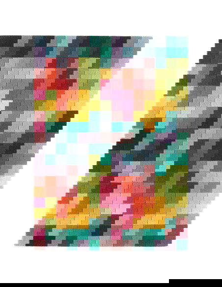 Add vibrant style and cozy comfort to your space with the Funk Multi modern area rug, featuring a bold geometric design and plu