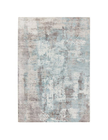 Tappeto Gatsby Blue in viscosa naturale: eleganza e comfort per soggiorni moderni con design contemporaneo e colori raffinati.