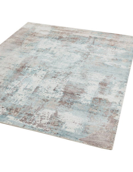 Elevate your space with the Gatsby Blue modern designer rug, featuring an abstract fantasy design in soothing blues for stylish