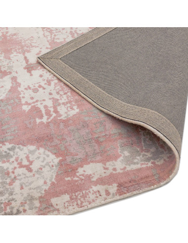Tappeto Gatsby Blush in viscosa naturale: design moderno e colori tenui, perfetto per soggiorni contemporanei dal tocco elegant