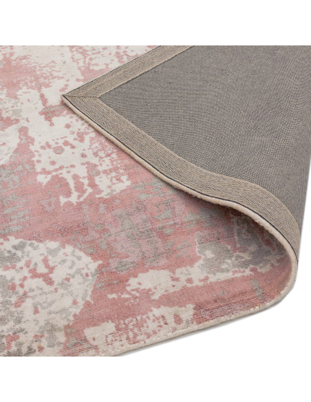 Tappeto Gatsby Blush in viscosa naturale: design moderno e colori tenui, perfetto per soggiorni contemporanei dal tocco elegant
