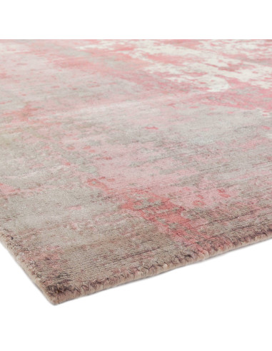 Tappeto Gatsby Blush in viscosa naturale: design moderno e colori tenui, perfetto per soggiorni contemporanei dal tocco elegant