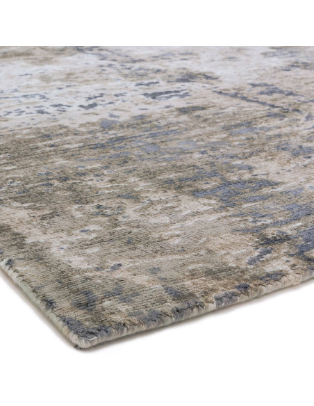 Elevate your space with the Gatsby Cloud modern designer rug, featuring a soft abstract pattern and durable natural viscose fib