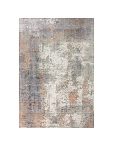 Tappeto Gatsby Coral in viscosa naturale: design moderno e raffinato, perfetto per ambienti contemporanei e soggiorni eleganti.
