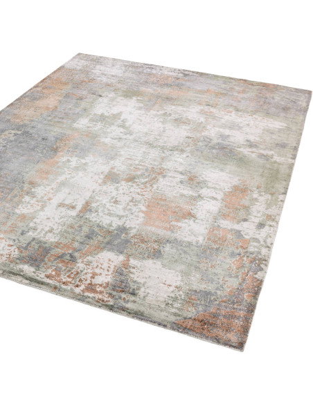 Tappeto Gatsby Coral in viscosa naturale: design moderno e raffinato, perfetto per ambienti contemporanei e soggiorni eleganti.