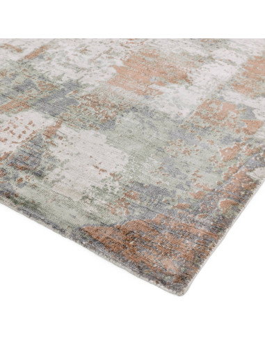 Elevate your space with the Gatsby Coral modern designer rug, featuring a soft abstract pattern and plush natural viscose for l