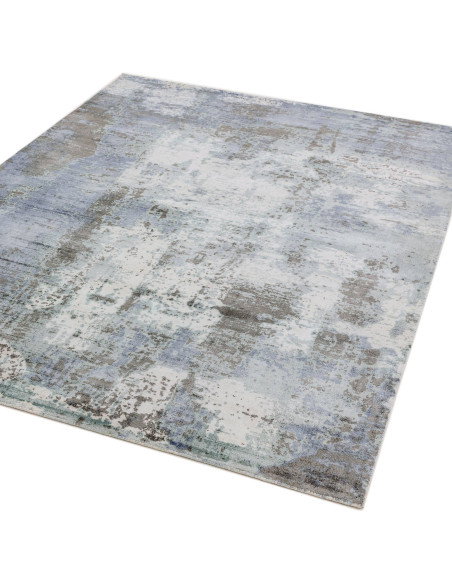 Tappeto Gatsby Navy in viscosa naturale: design moderno e morbidezza per valorizzare il soggiorno con stile contemporaneo e raf