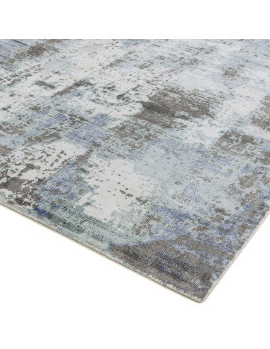 Tappeto Gatsby Navy in viscosa naturale: design moderno e morbidezza per valorizzare il soggiorno con stile contemporaneo e raf