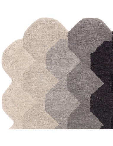Elevate your space with the Hive Charcoal modern designer rug, featuring geometric elegance and plush natural wool for lasting