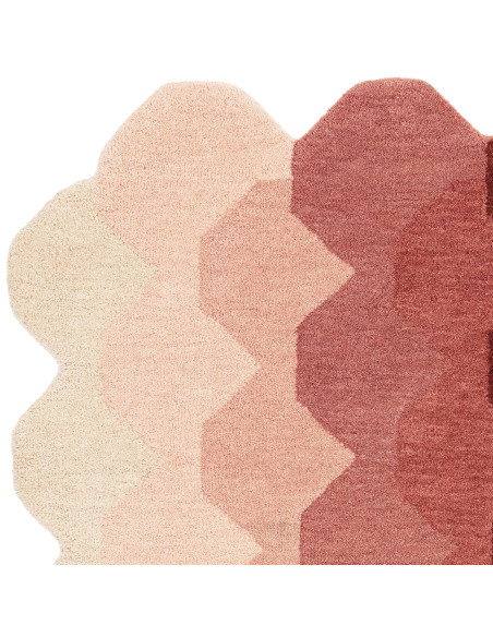 Elevate your space with the Hive Pink modern designer rug, featuring a plush wool pile and elegant geometric honeycomb pattern