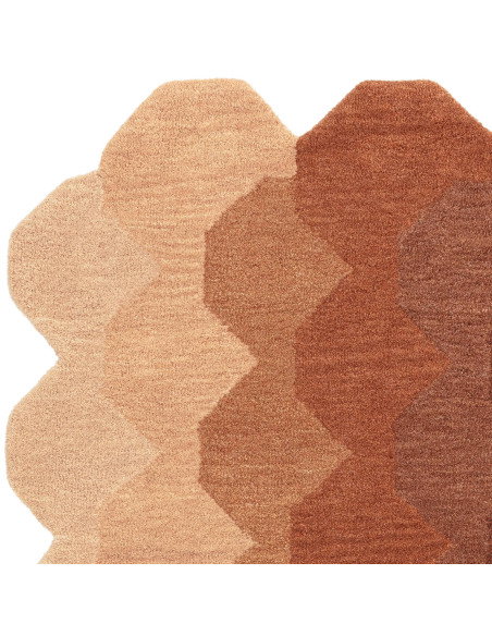 Elevate your space with the Hive Rust modern designer rug, featuring warm tones and a striking geometric pattern for stylish, c