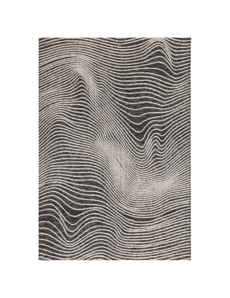 Tappeto contemporaneo moderno Mason Magnitude Black: design astratto, morbidezza e resistenza per un soggiorno elegante e di te