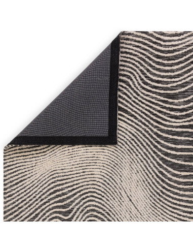 Tappeto contemporaneo moderno Mason Magnitude Black: design astratto, morbidezza e resistenza per un soggiorno elegante e di te
