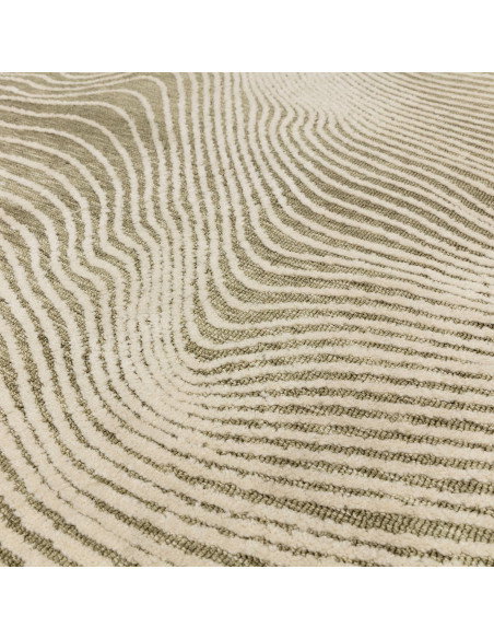 Elevate your space with the Mason Magnitude Sage, a modern designer rug featuring an abstract geometric pattern in soothing sag